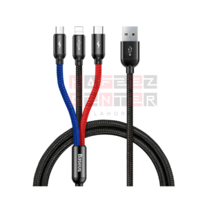 Baseus Three Primary Colors 3-in-1 Cable USB For M+L+T 3.5A 1.2m
