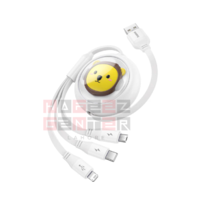 Baseus Leo Retractable Charging Cable 3-in-1 USB to M+L+C 3.5A 1.1m