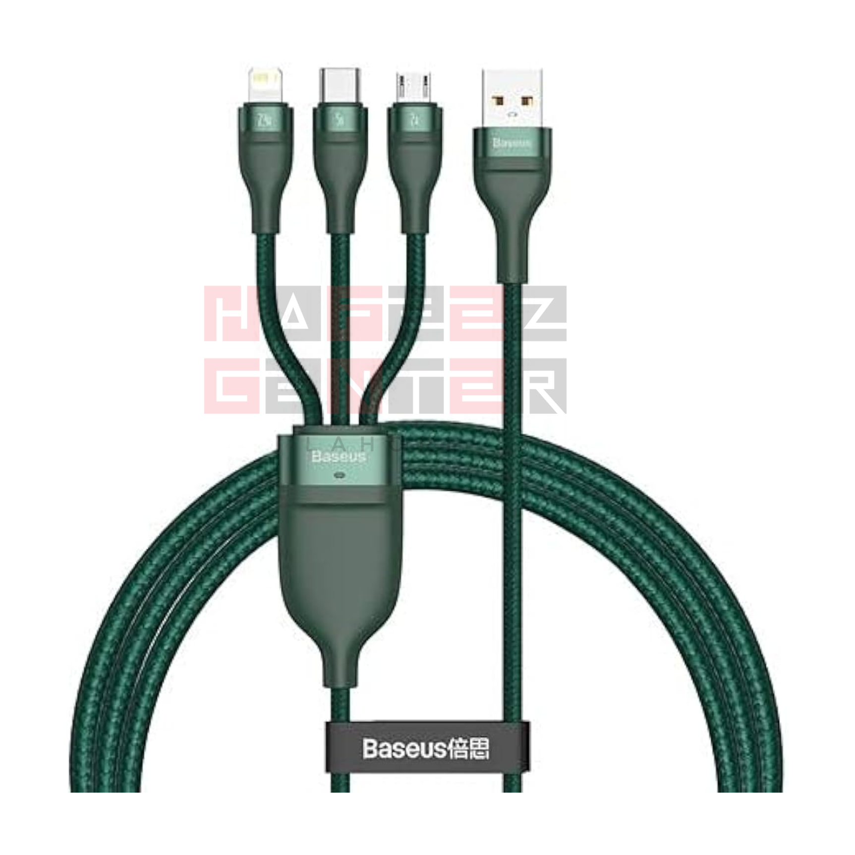 Baseus Flash Series II One-for-three Fast Charging Data Cable USB to M+L+C 66W - Image 2