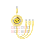 Baseus Leo Retractable Charging Cable 3-in-1 USB to M+L+C 3.5A 1.1m
