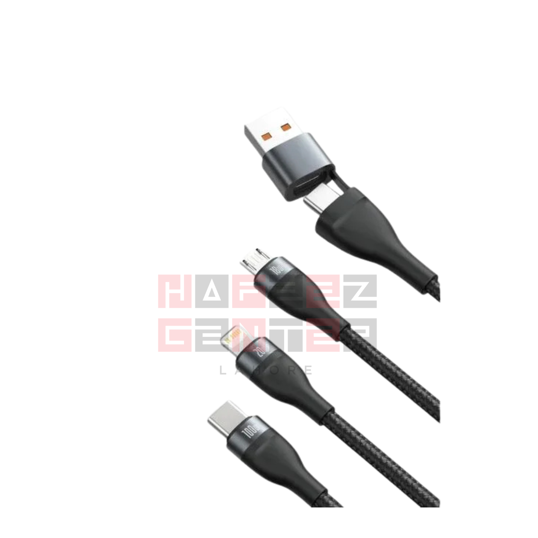 Baseus Flash Series 2 Two-for-three Charging Cable U+C to M+L+C 100W 1.2m - Image 2
