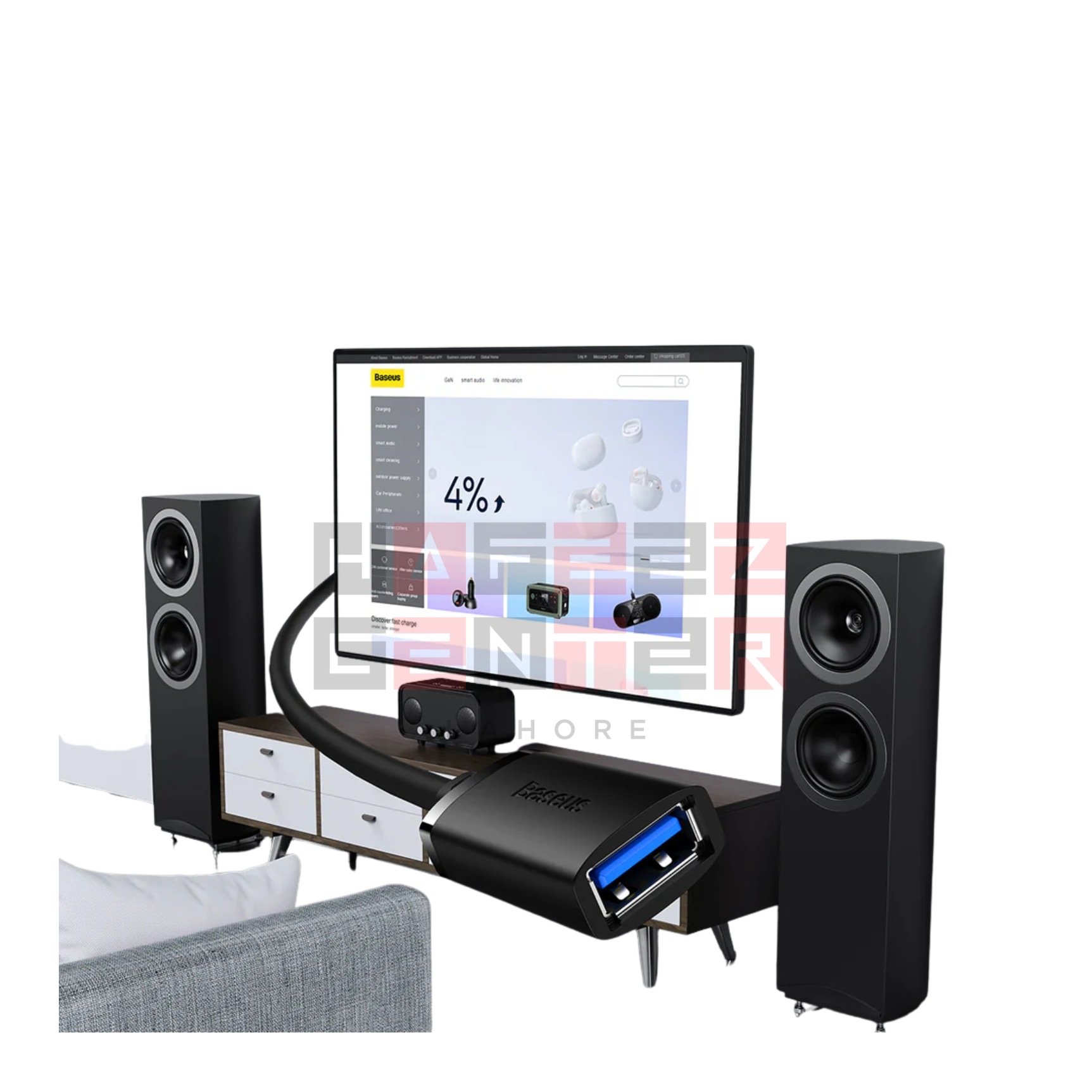 Baseus AirJoy Series USB3.0 Extension Cable Cluster Black - Image 4