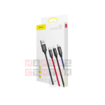 Baseus Three Primary Colors 3-in-1 Cable USB For M+L+T 3.5A 1.2m