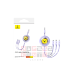 Baseus Leo Retractable Charging Cable 3-in-1 USB to M+L+C 3.5A 1.1m