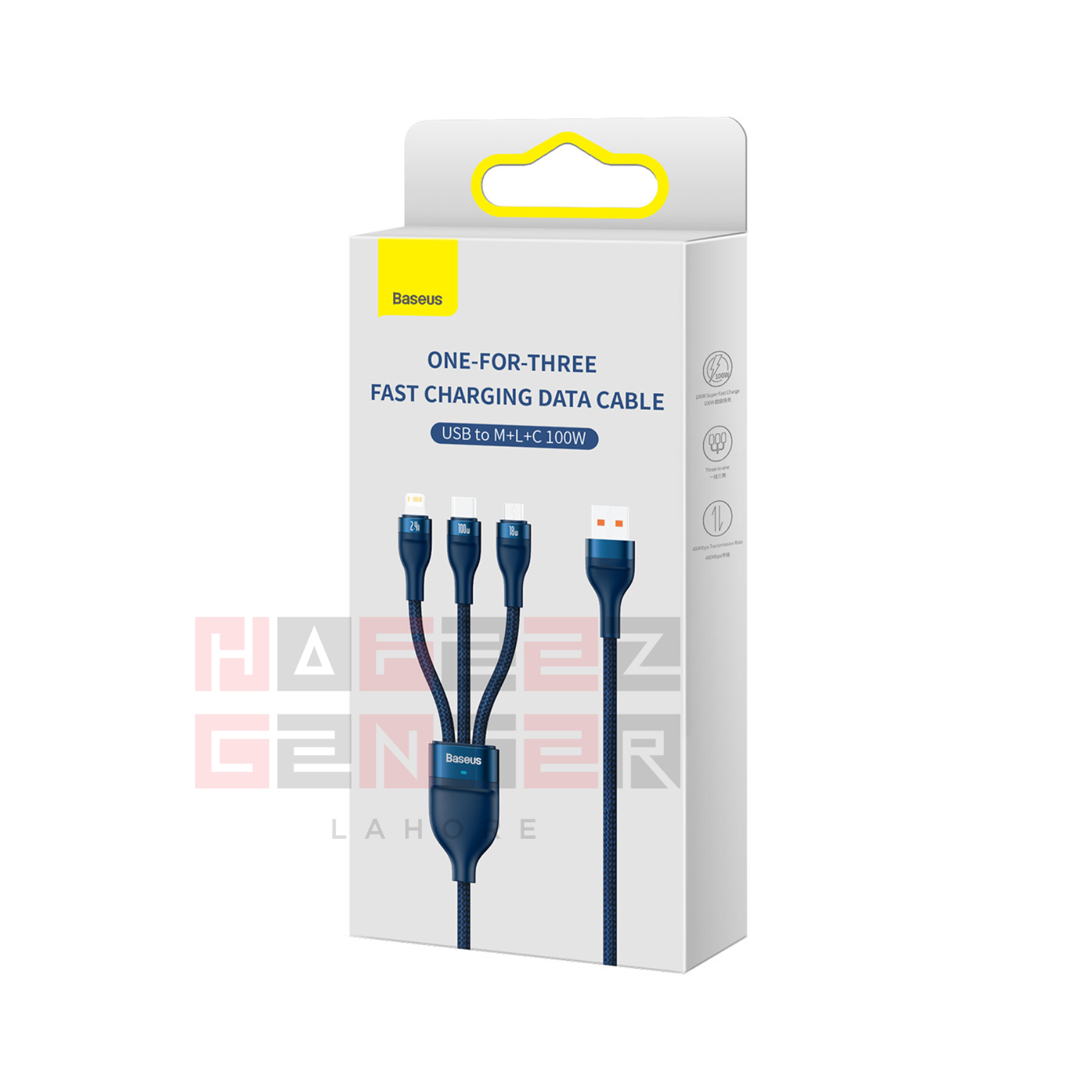 Baseus Flash Series ? One for three Fast Charging Data Cable USB to M+L+C 100W 1.2m - Image 6
