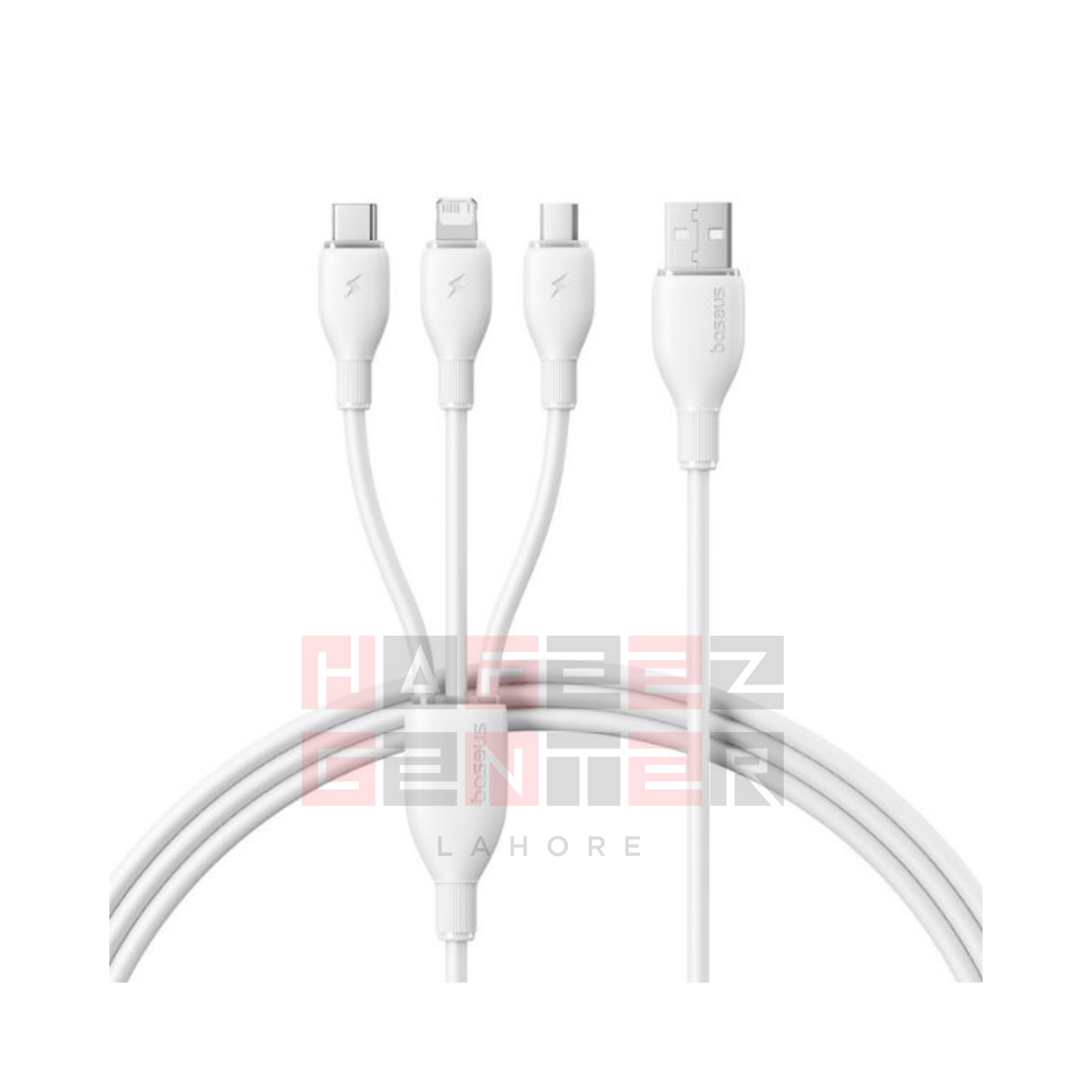 Baseus Ultra-Fast 3 in 1 Fast Charging Cable USB to Micro USB Lightning USB-C 3.5A 1.3m - Image 3