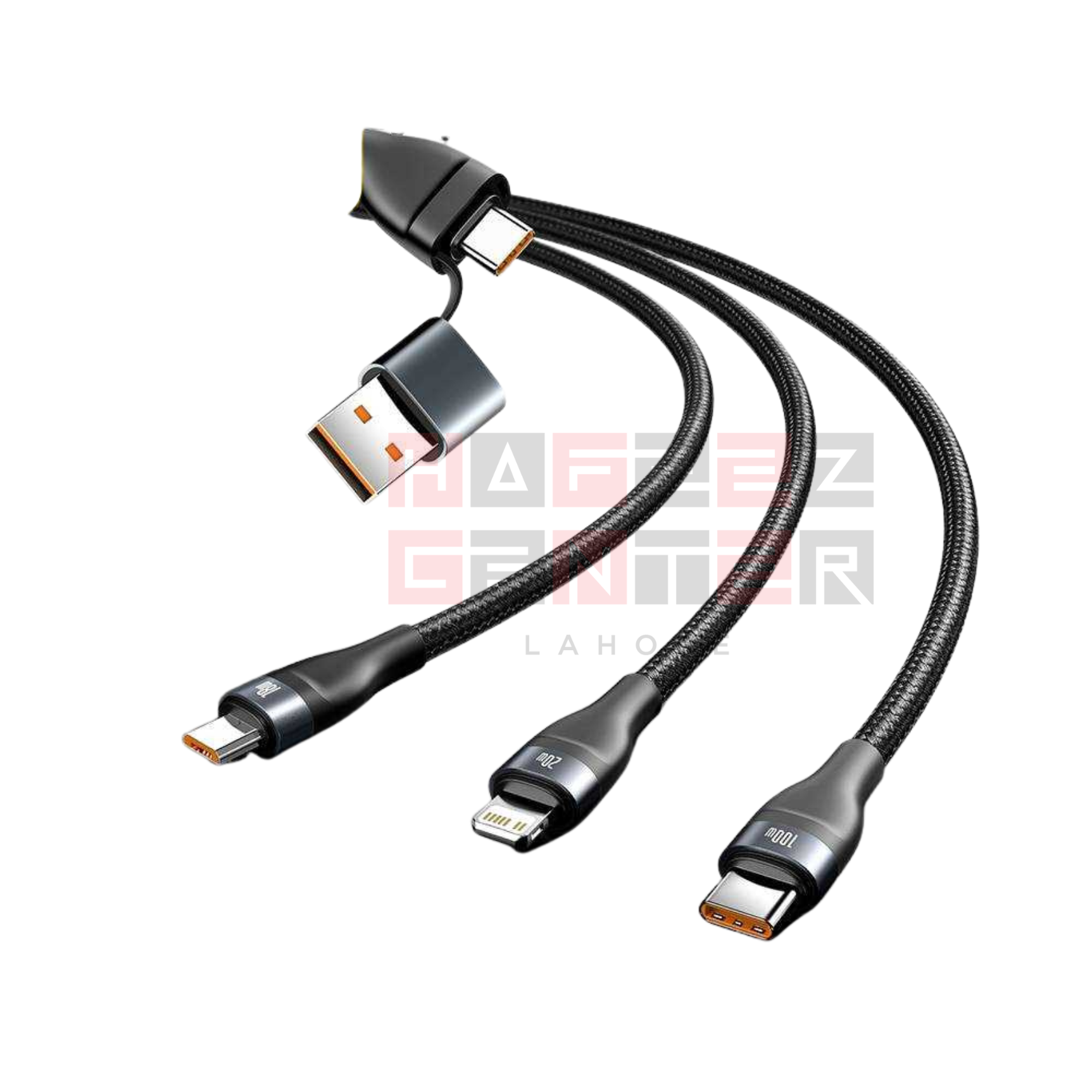 Baseus Flash Series 2 Two-for-three Charging Cable U+C to M+L+C 100W 1.2m - Image 3