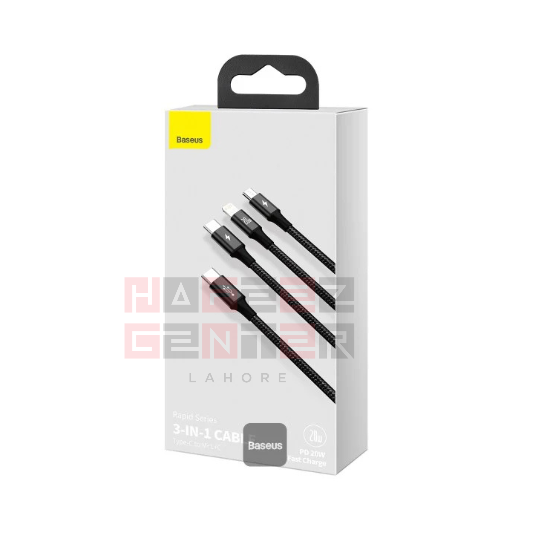 Baseus Rapid Series 3-in-1 Fast Charging Data Cable Type-C to C+L+C PD 20W 1.5m - Image 4